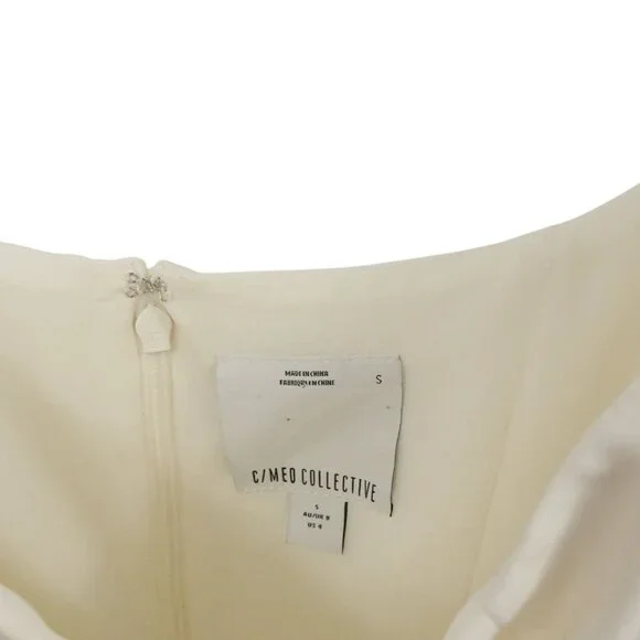 C/MEO Collective Over Again Long Sleeve Ivory Mini Dress S 4 - Picture 6 of 7